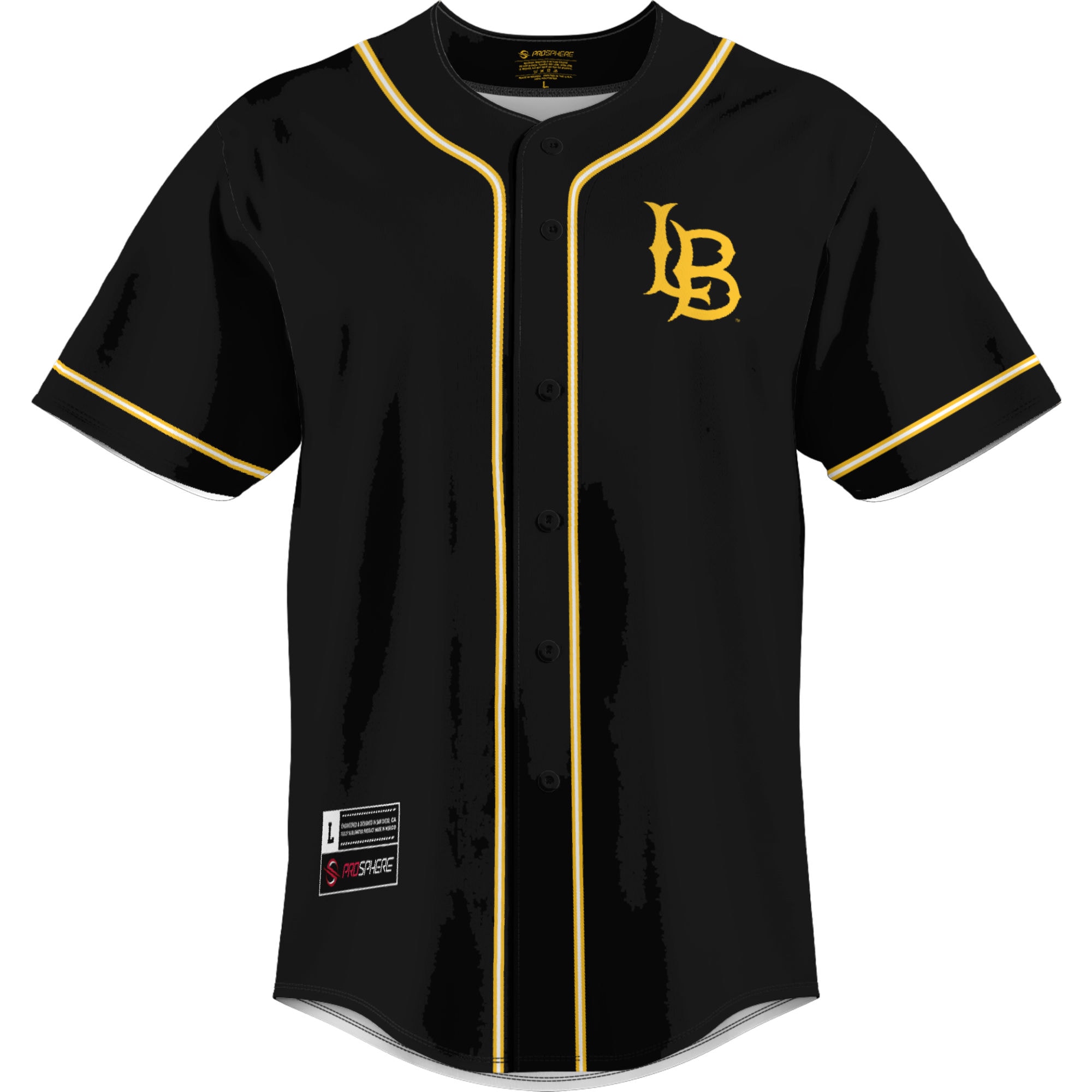 [DDG] Cal State Long Beach The Beach GameDay Greats Lightweight Baseball Jersey - Gold