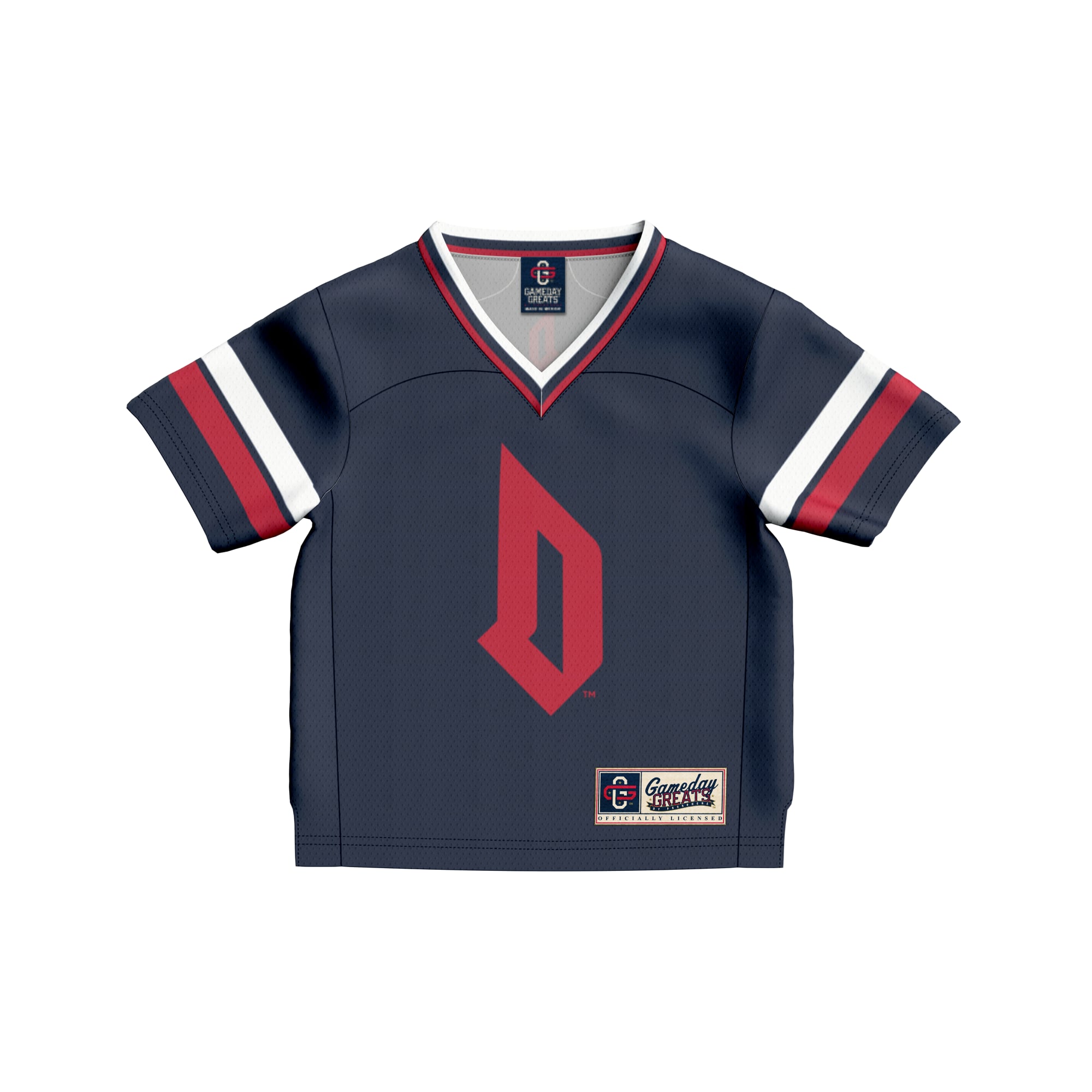Toddler #1 Blue Duquesne Dukes Collegiate Football Fashion Jersey