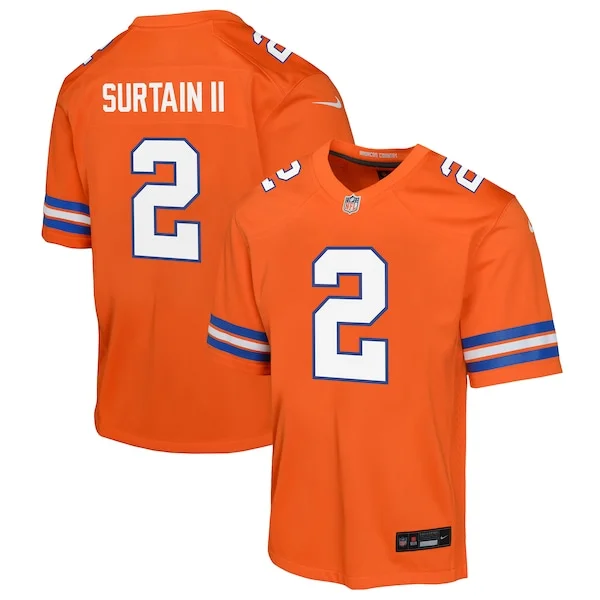 None Patrick Surtain Game Jersey - Orange | NFL Player Jersey