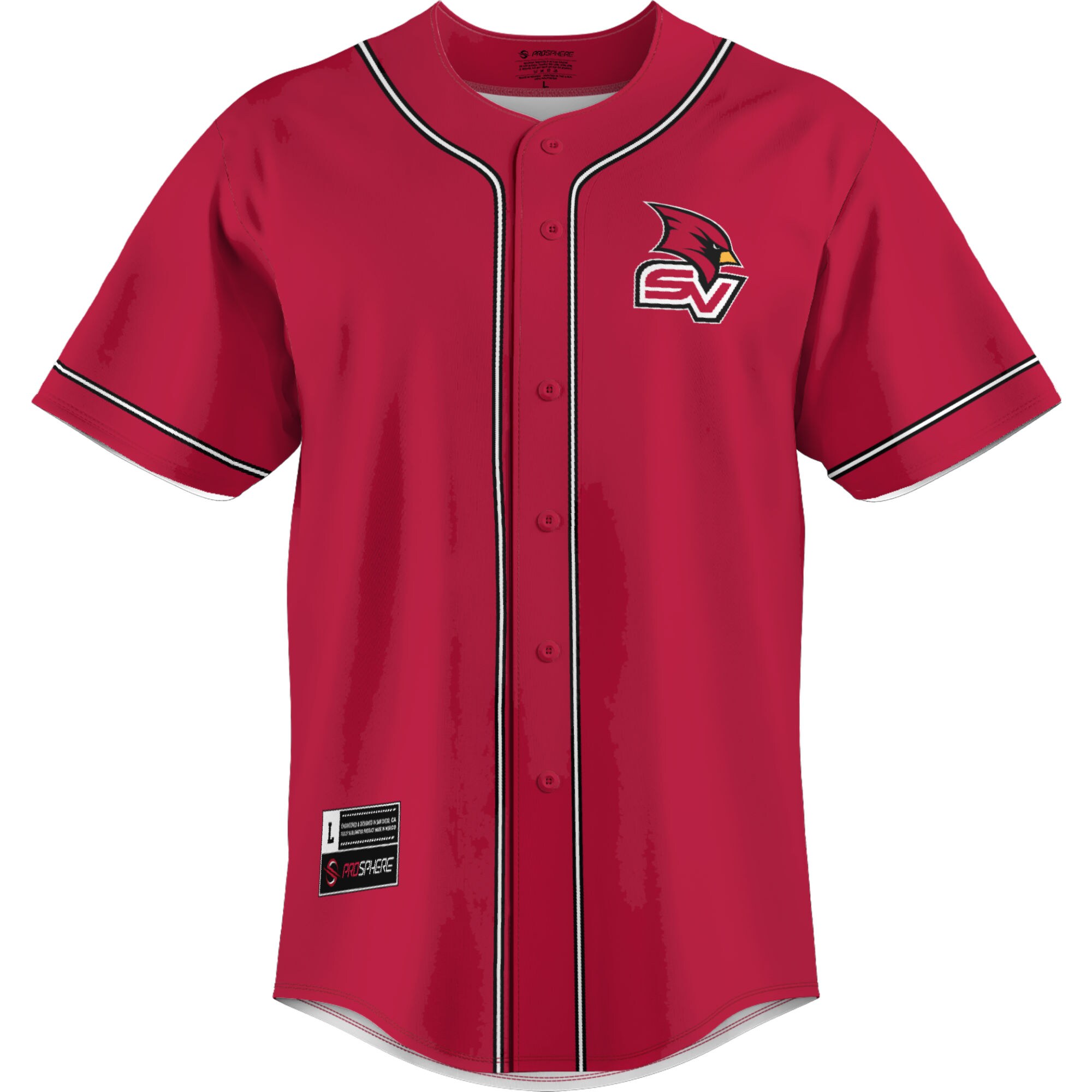 [NJP] Saginaw Valley State Cardinals GameDay Greats Lightweight Baseball Jersey - Red