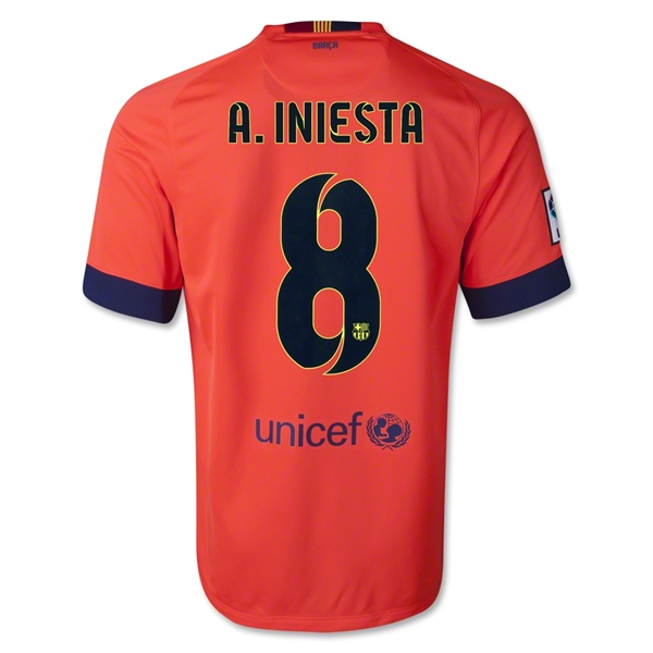 Barcelona 1415 A INIESTA 8 Away Soccer Jersey - Official Replica 11743