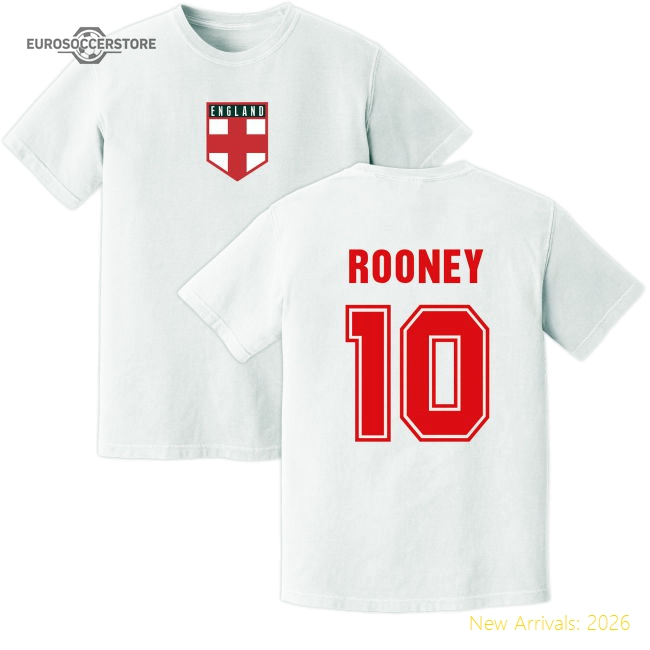 Rooney England Training Game Wear Jersey For Match Days