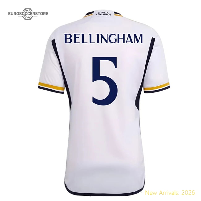 Authentic 2023-2024 Real Madrid Home Shirt (Bellingham 5)