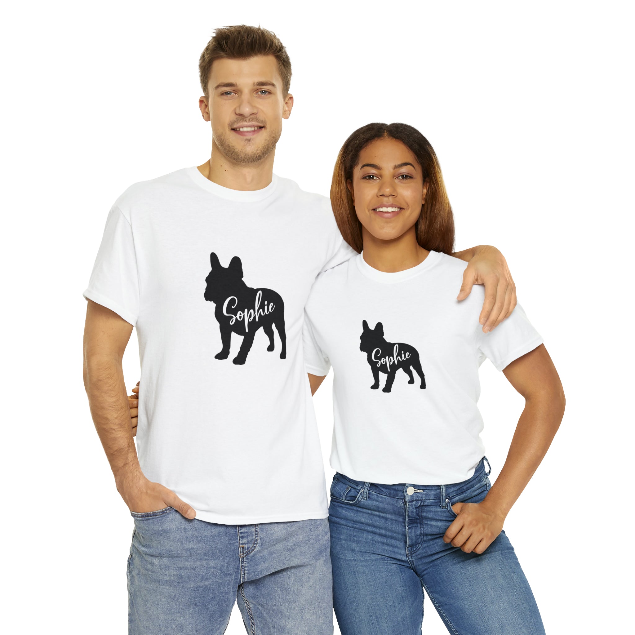 T-shirt With Frenchie Name - Premium Unisex Tshirt For Dog Lovers