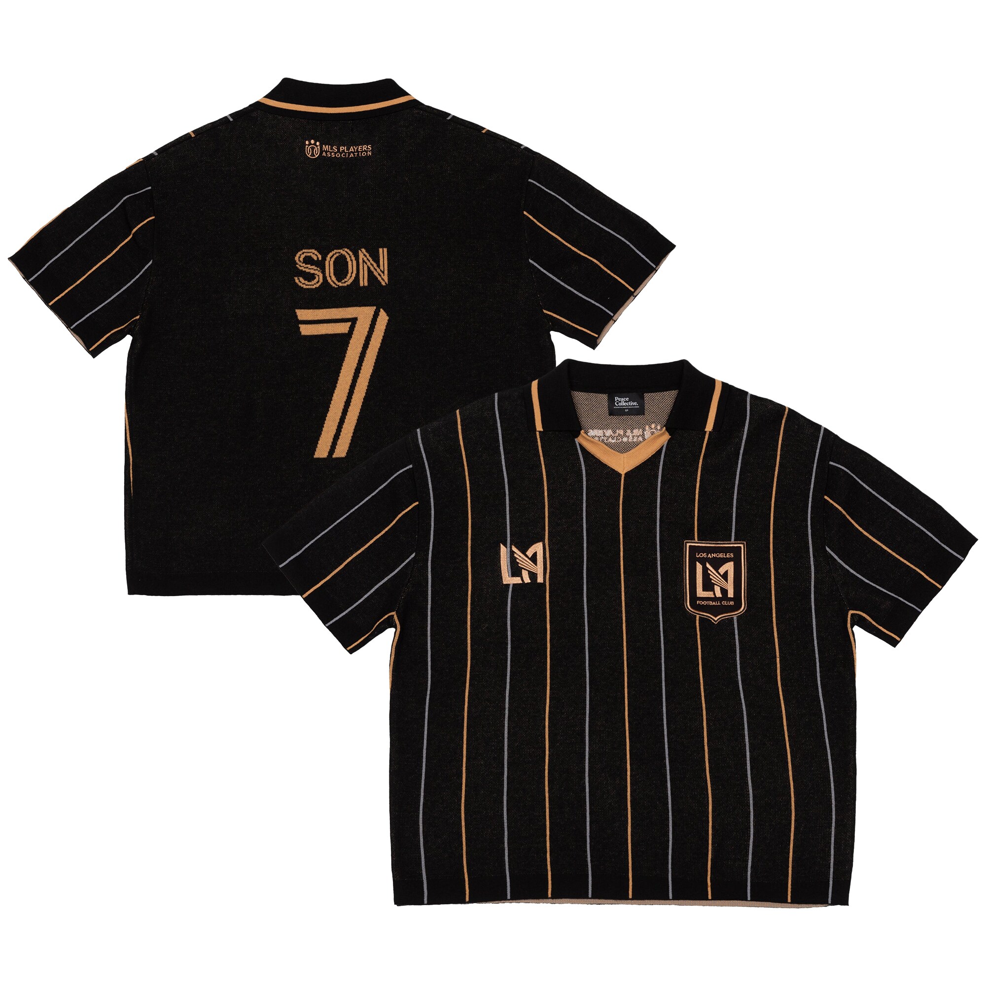 [SJH] Son Heung-Min LAFC Peace Collective Knit Fashion Jersey Top - Black