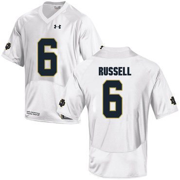 Men's Notre Dame ND White 2024 durabl None #6 premium Jersey