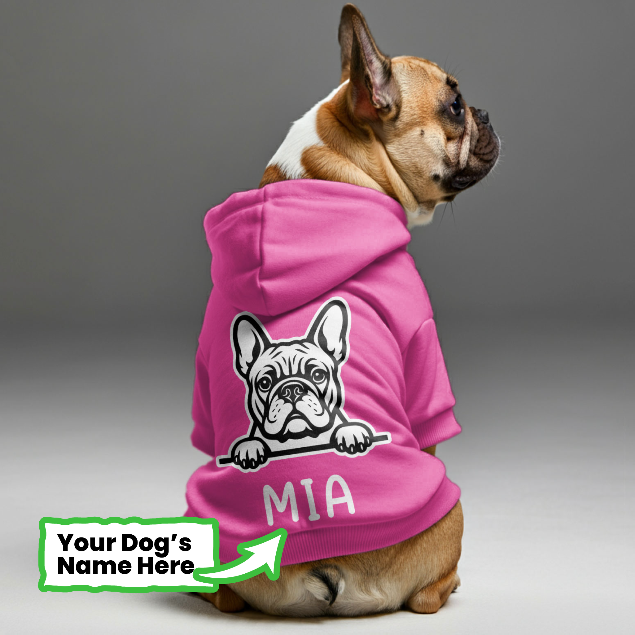 Street-Ready Mia- Personalized French Bulldog Hoodies With Funny Quot...