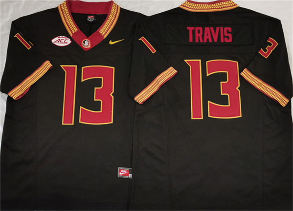 Men's None Black 2023 authentic Jordan Travis #13 performance Jersey