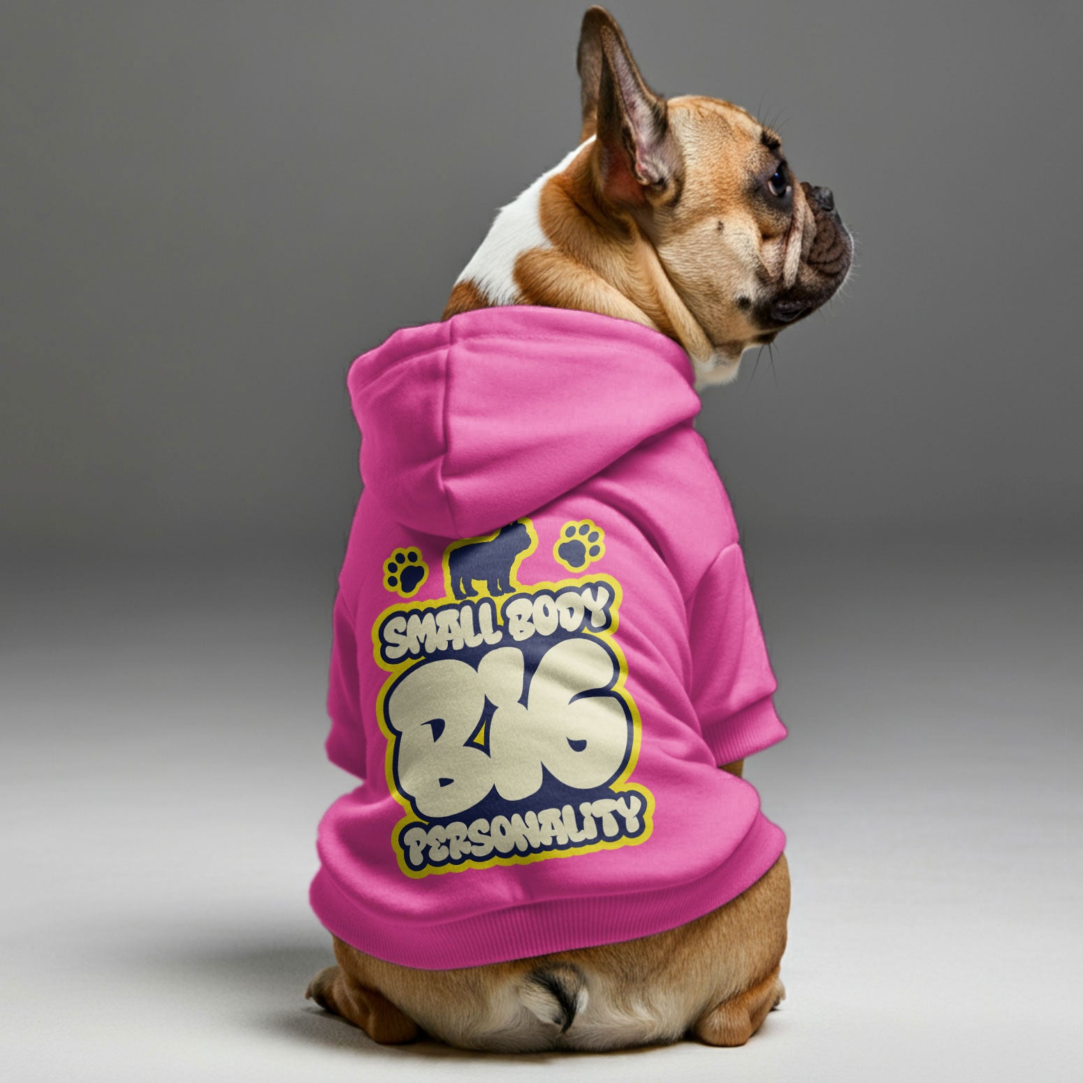 Small Body, Big Personality - French Bulldog Themed Personalized French Bulldog Hoodies With Funny Quotes – Stylish, Cozy, And Premium 100% Cotton Casual Wear