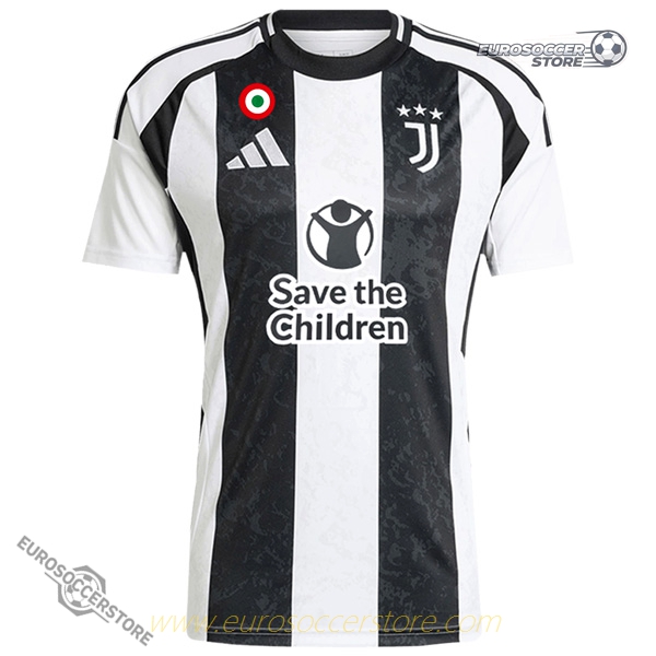 Juventus 24-25 Home Jersey with Save Children as Sponsor