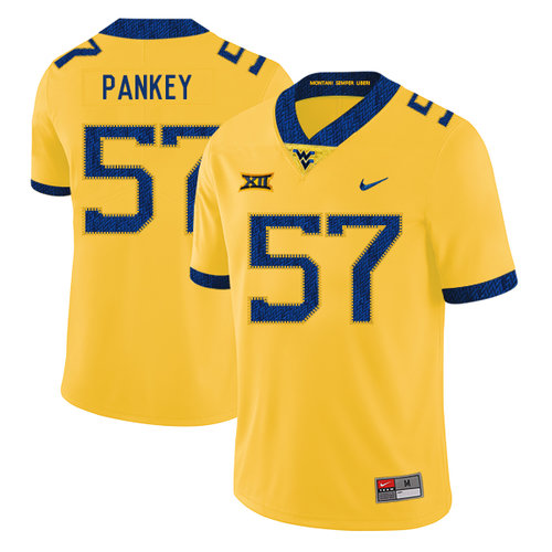 Men's None Yellow 2024 home jersey Adam Pankey #57 alternate jersey