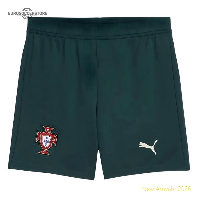 2025-2026 Portugal Traditional Home Shorts (green) - Kids