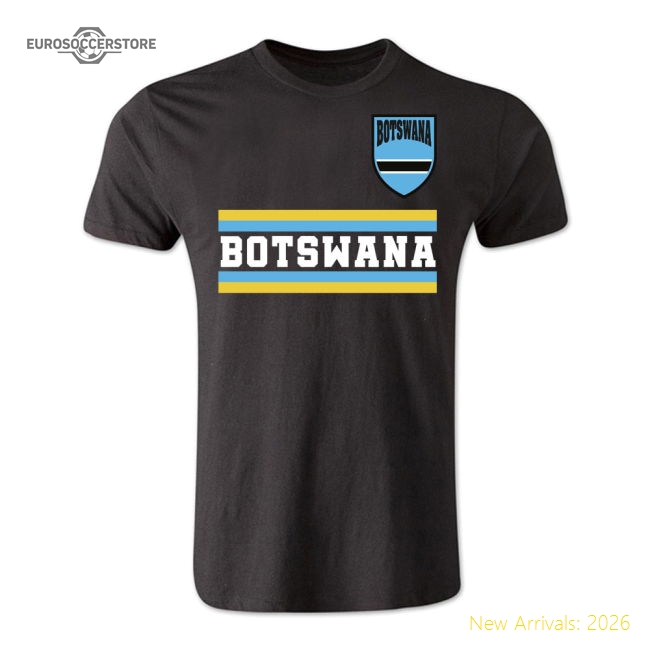 Premium-grade Botswana Core Football Country T-shirt (black)