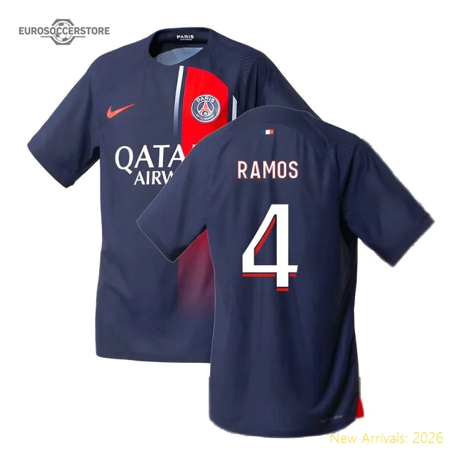 Authentic 2023-2024 Psg Home Match Authentic Shirt (Sergio Ramos 4)