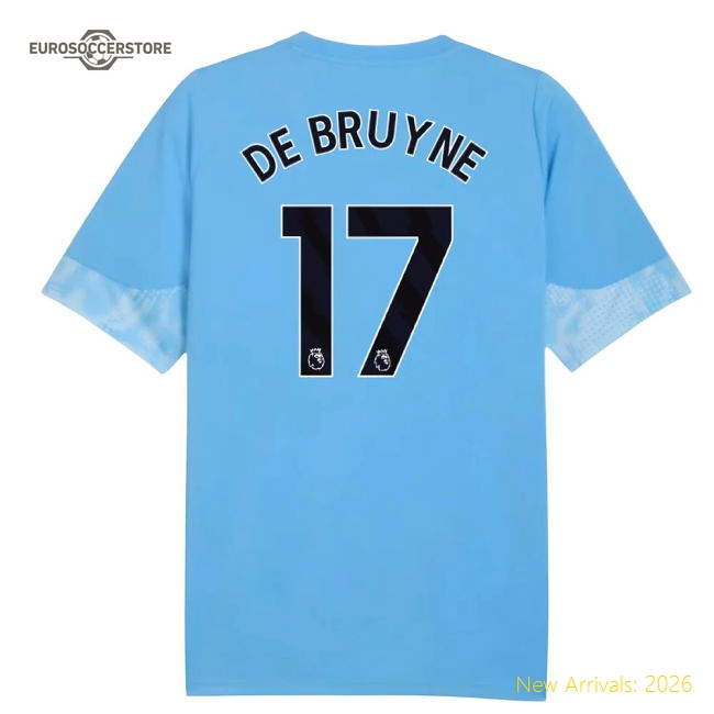 Man City De Bruyne Gentle Kids Jersey Performance Fabric Quick-dry