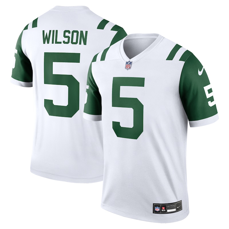 None Garrett Wilson NY Jets Timeless Premium Material Jersey