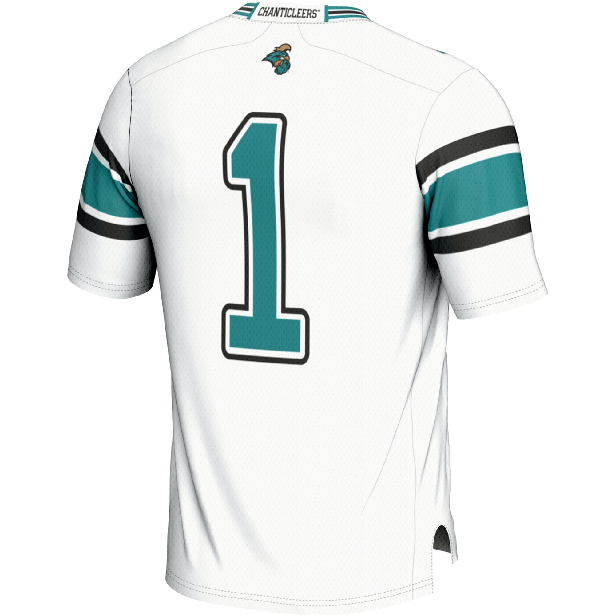 Men's #1 White Coastal Carolina Chanticleers Endzone Football Jersey