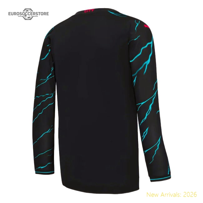 Authentic 2023-2024 Man City Long Sleeve Third Shirt - Premium