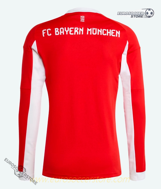 FC Bayern Munich's 25-26 Season Home Long Sleeve Football Jersey