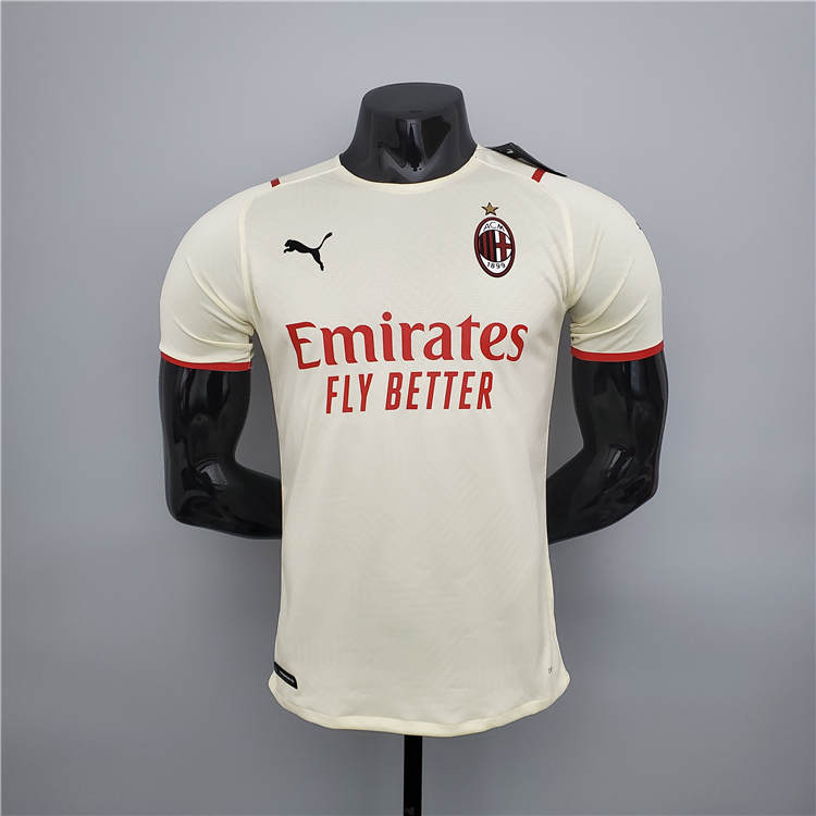 AC Milan 21-22 Away Yellow Soccer Jersey Football Shirt Player