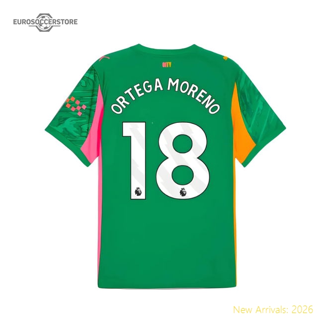 2025-2026 Man City Official Goalkeeper Alternative Jersey Green Ortega