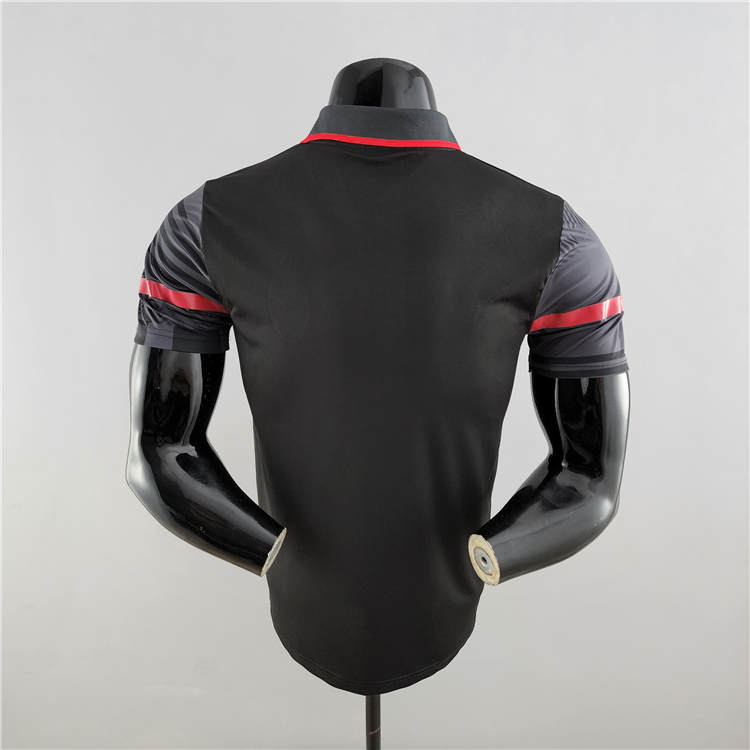 High Quality Premium Quick Dry AC Milan 2223 Black Polo Shirt
