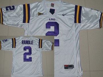 Men's LSU Bayou Bengals White 2024 match worn Rueben Randle #2