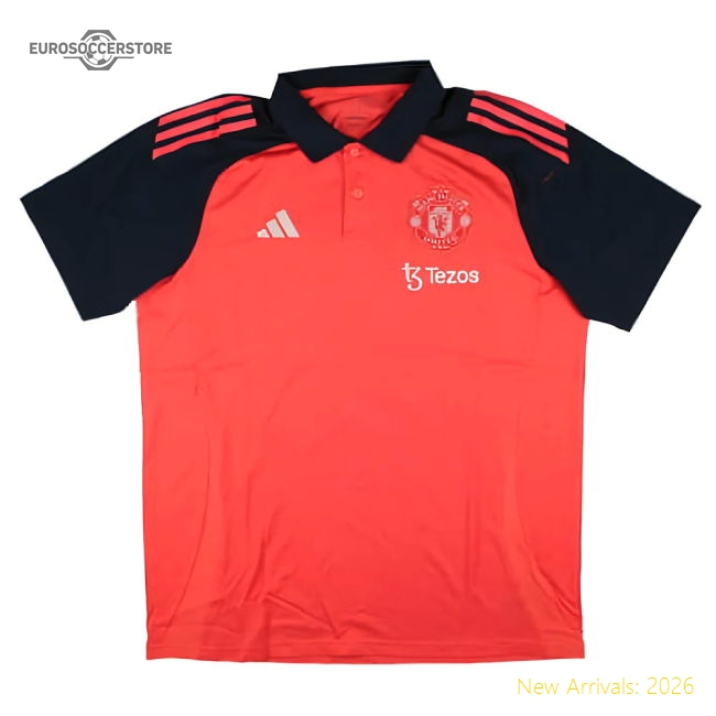 Top-Grade Premium Official 2024-2025 Man Utd Polo Uniform Red