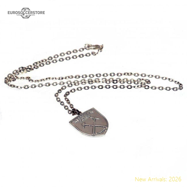 Official West Ham United Fc Silver Plated Pendant & Chain Xl