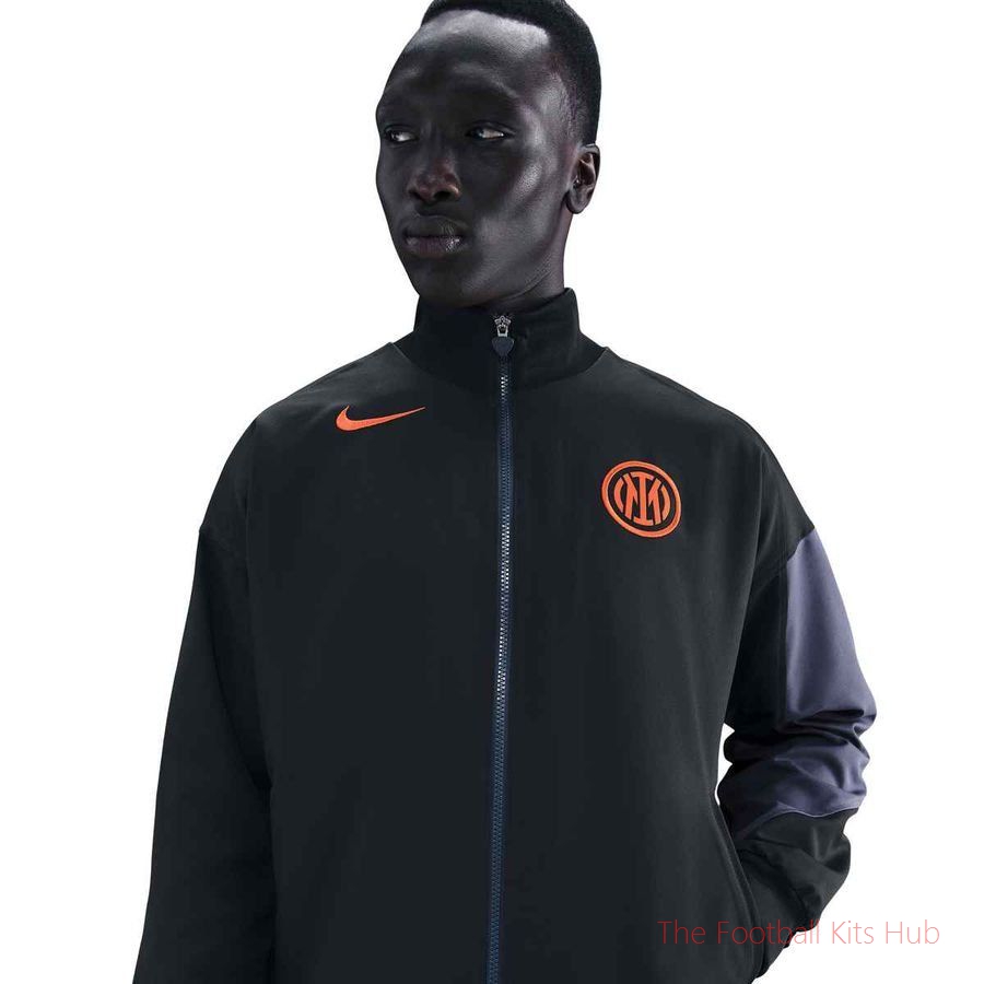 Inter Milan Training Jacket Dri-FIT Strike Anthem 3rd - Black/Thunder Blue/Safety Orange