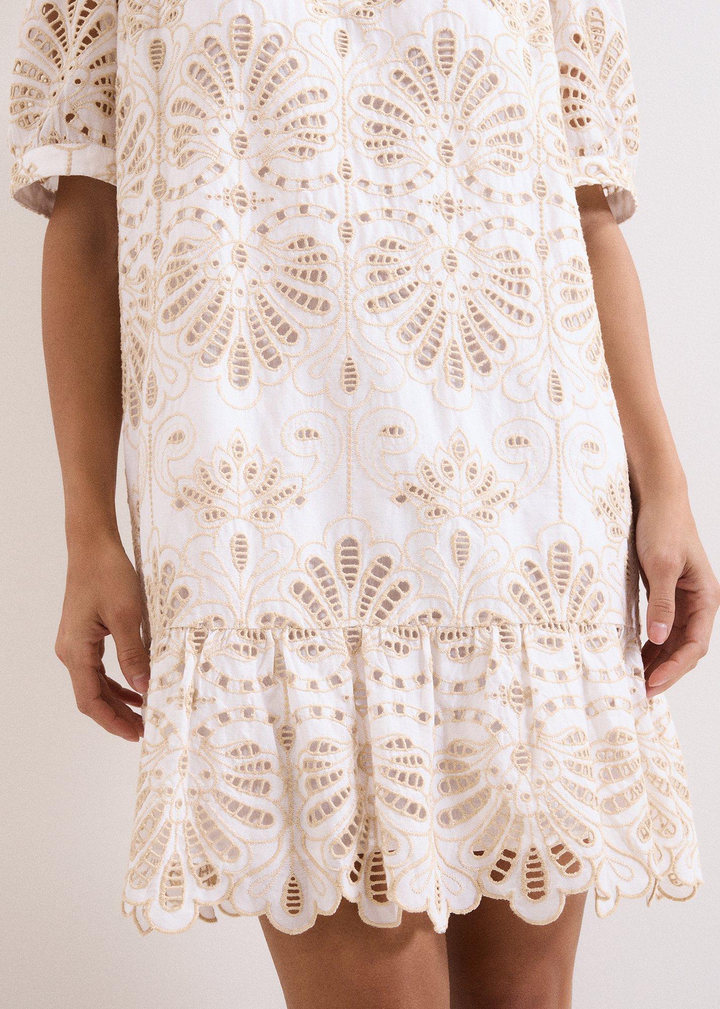 Petite Liliana Broderie Mini Dress