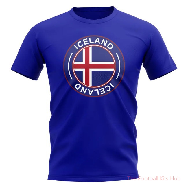 Iceland Football Badge T-Shirt (Royal)