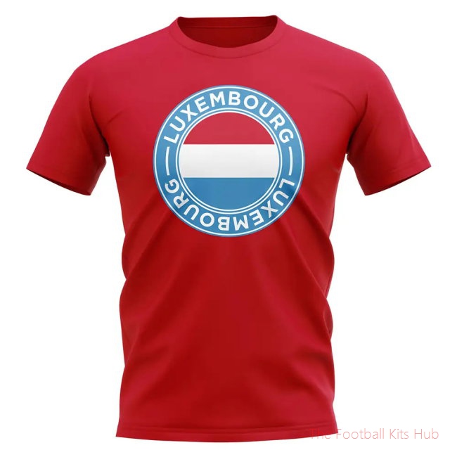 Luxembourg Football Badge T-Shirt (Red)