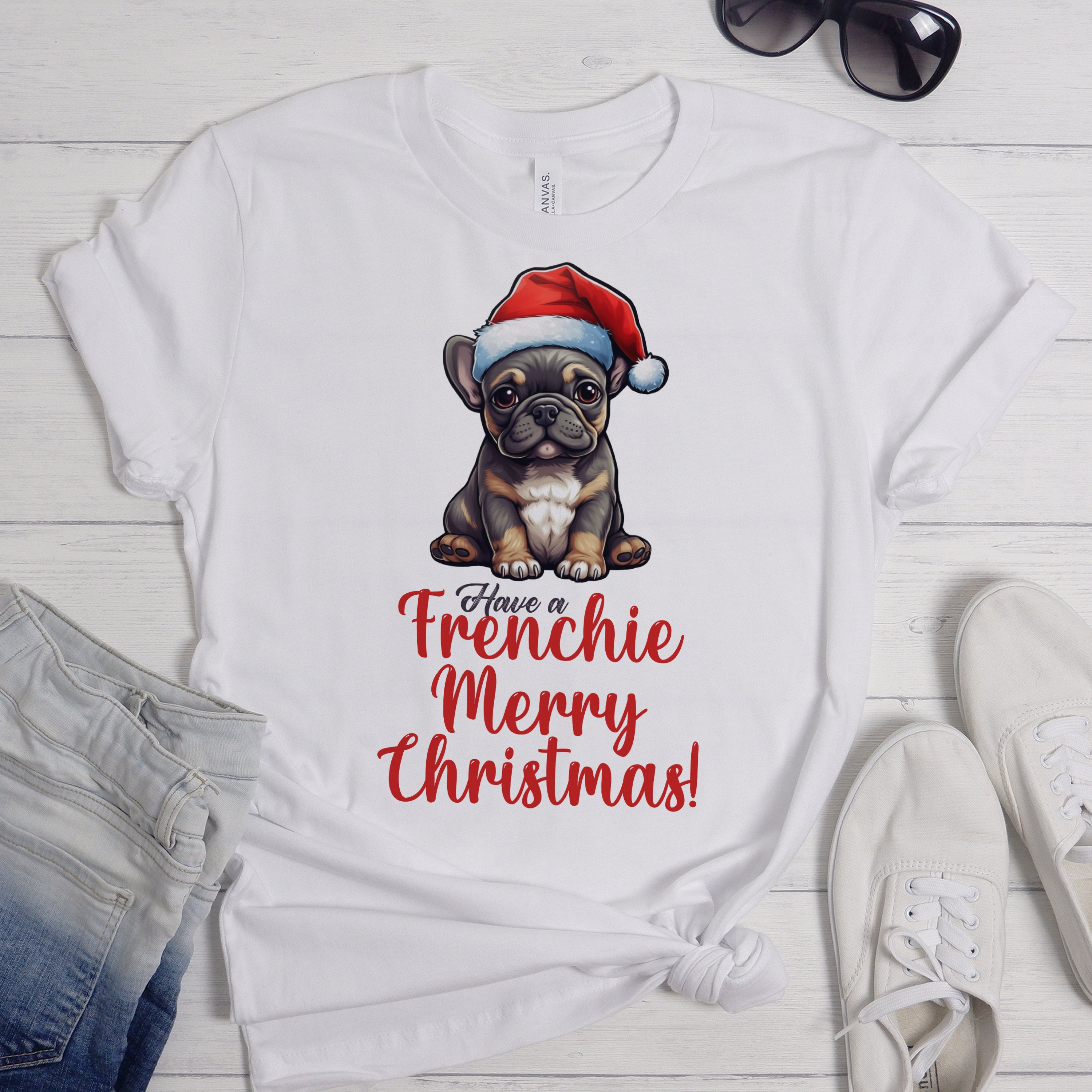 French Bulldog French Bulldog Christmas Unisex T Shirt Durable Dog Item