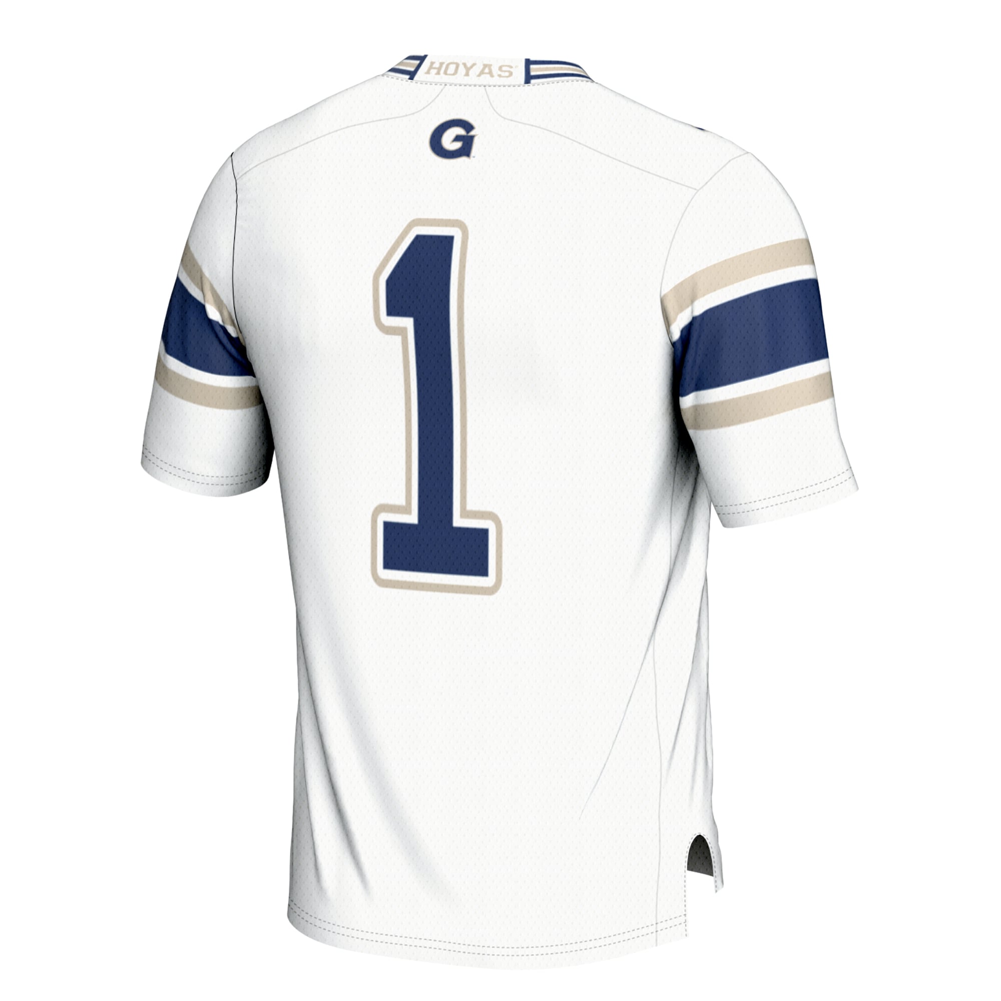 Men's #1 White Georgetown Hoyas Football Jersey