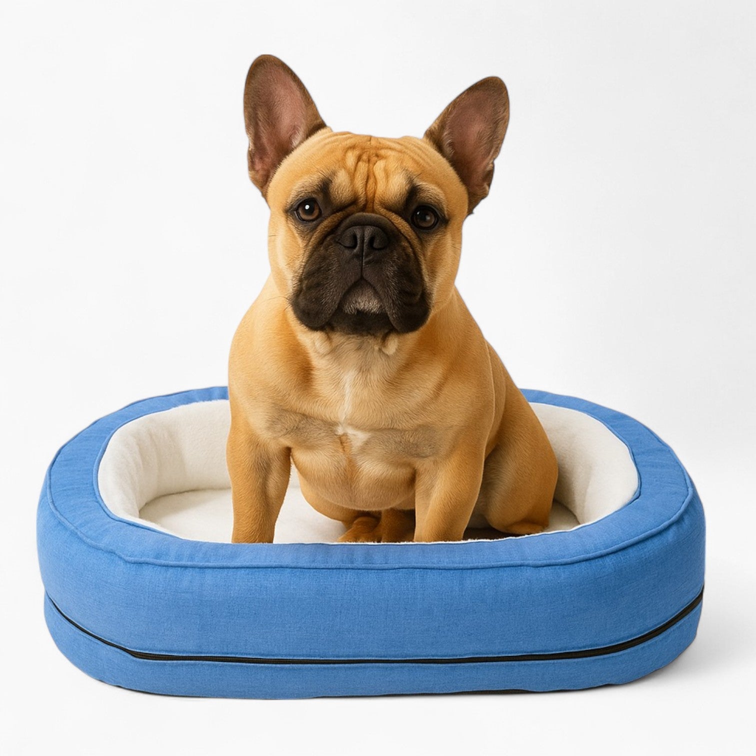 Indoor-Play Cozychon French Bulldog Rectangular Bed – Supportive & Sp...