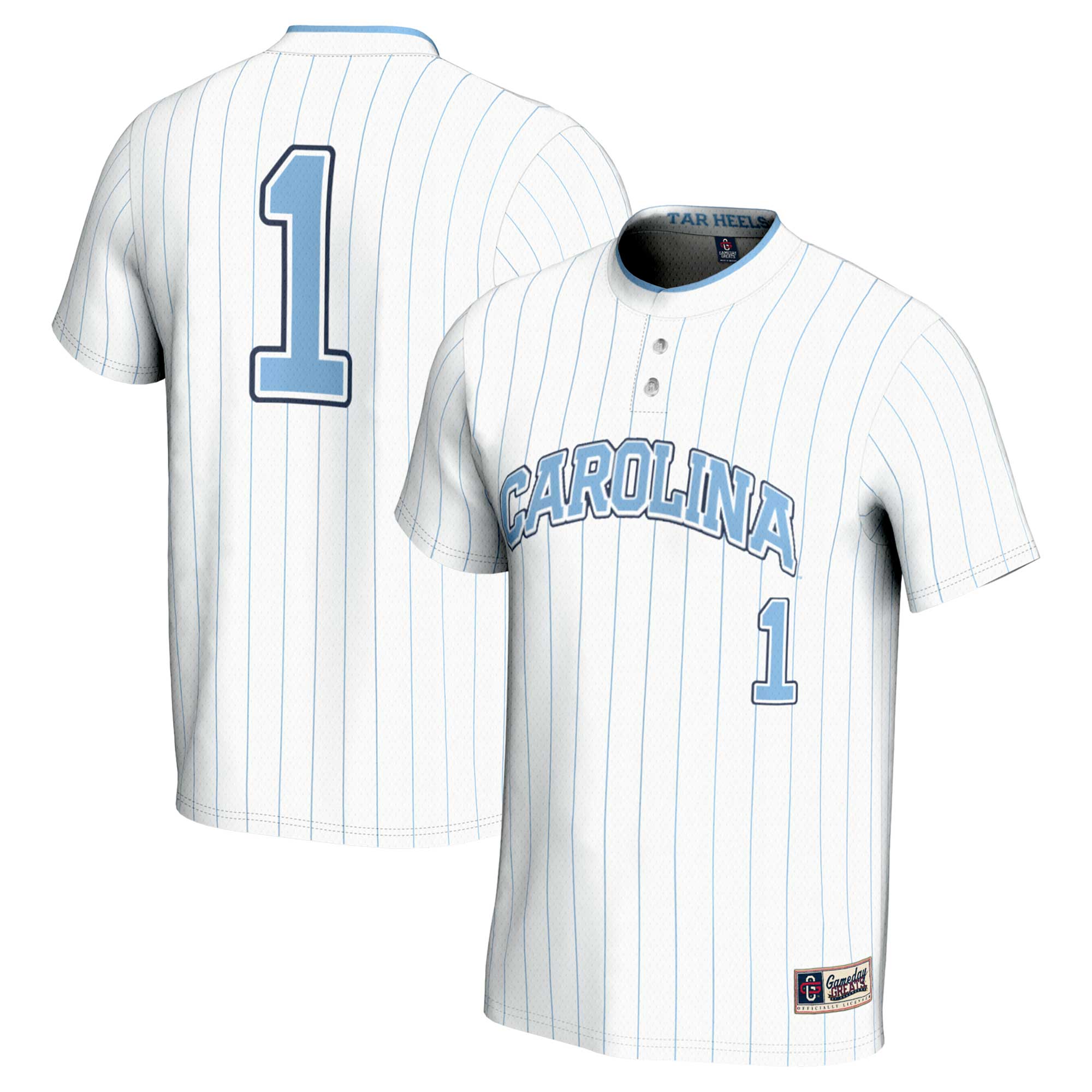 [NJP] North Carolina Tar Heels GameDay Greats Youth Lightweight Softball Jersey - White
