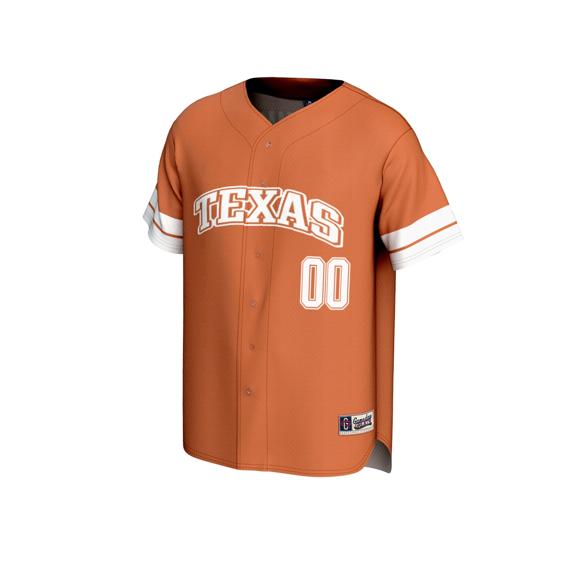 [DDG] Texas Longhorns GameDay Greats Unisex NIL Pick-A-Player Lightweight Collegiate Baseball Fashion Jersey - Texas Orange