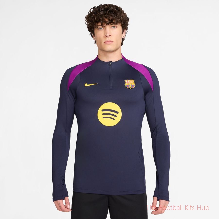 Barcelona Training Shirt Dri-FIT Strike Drill - Imperial Purple/Midwest Gold