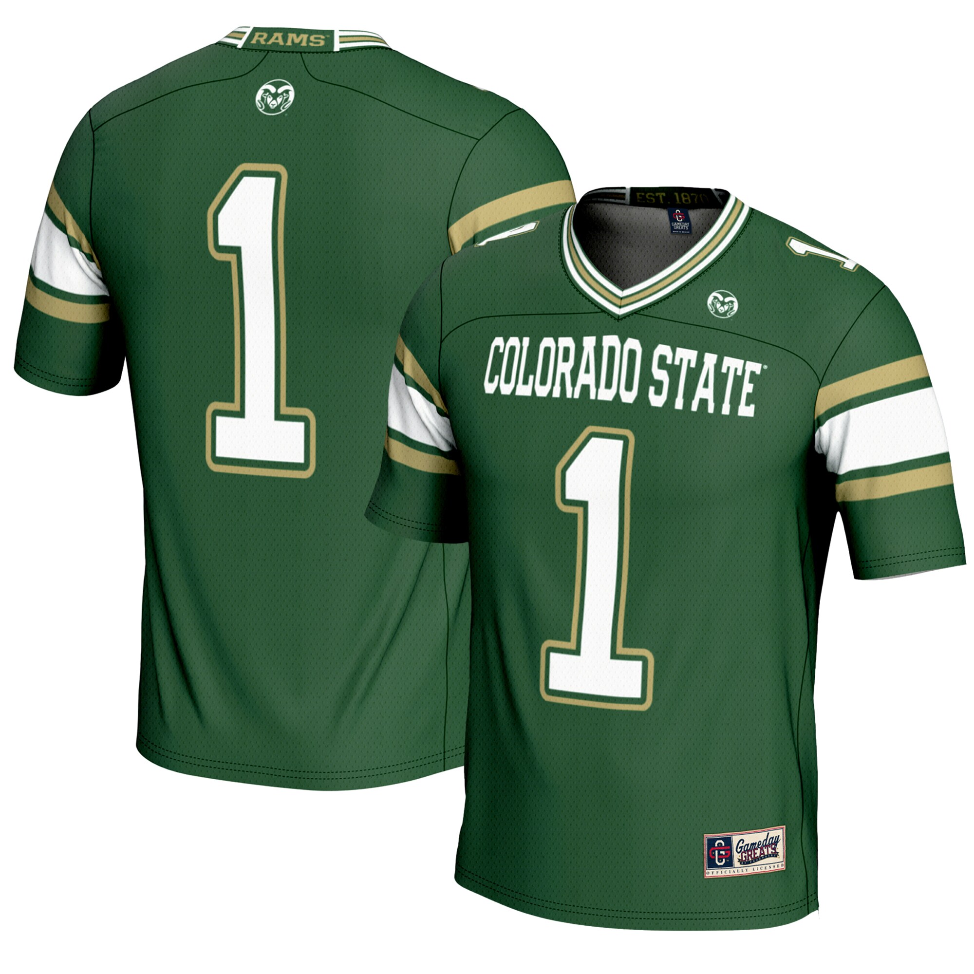 [NJP] Colorado State Rams GameDay Greats Endzone Football Jersey - Green