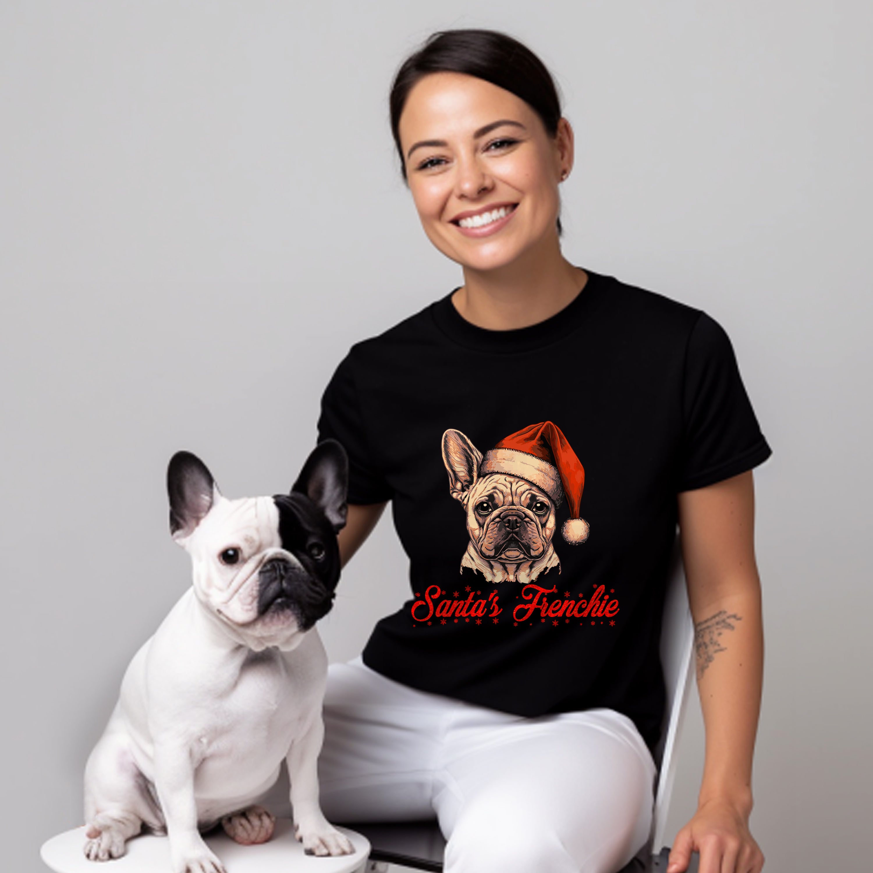 Santa's frenchie - Unisex T-Shirt