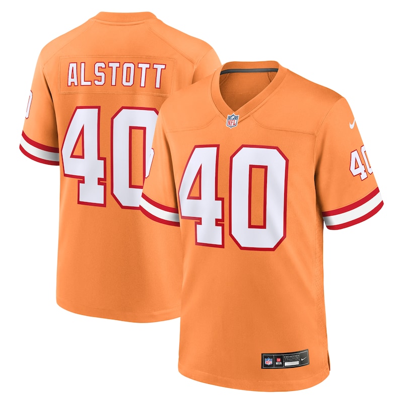 None Mike Alstott Team Captain TB Buccaneers Elite Jersey for NFL Fans