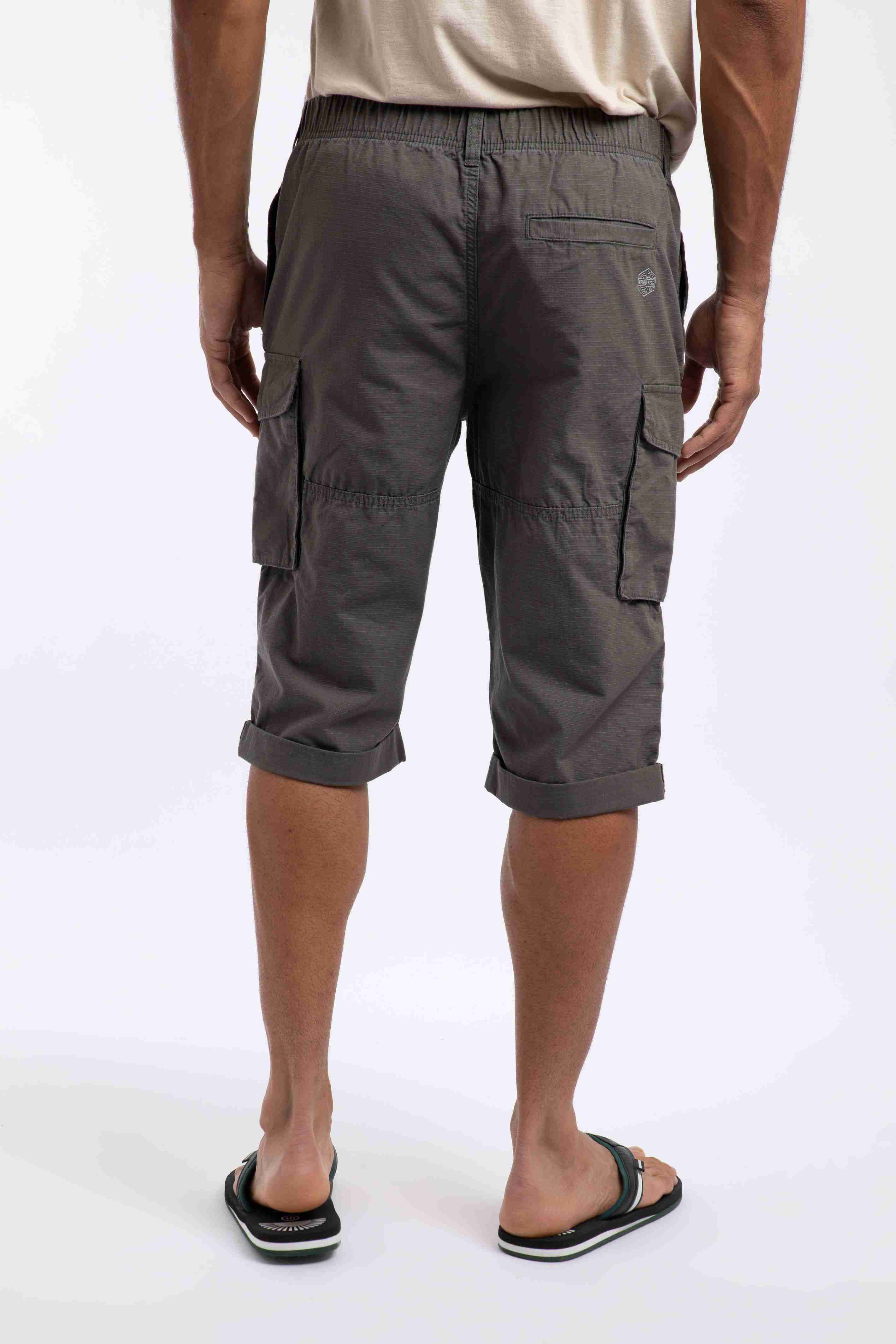 Summersville 3/4 Length Ripstop Cargo Shorts Dark Grey
