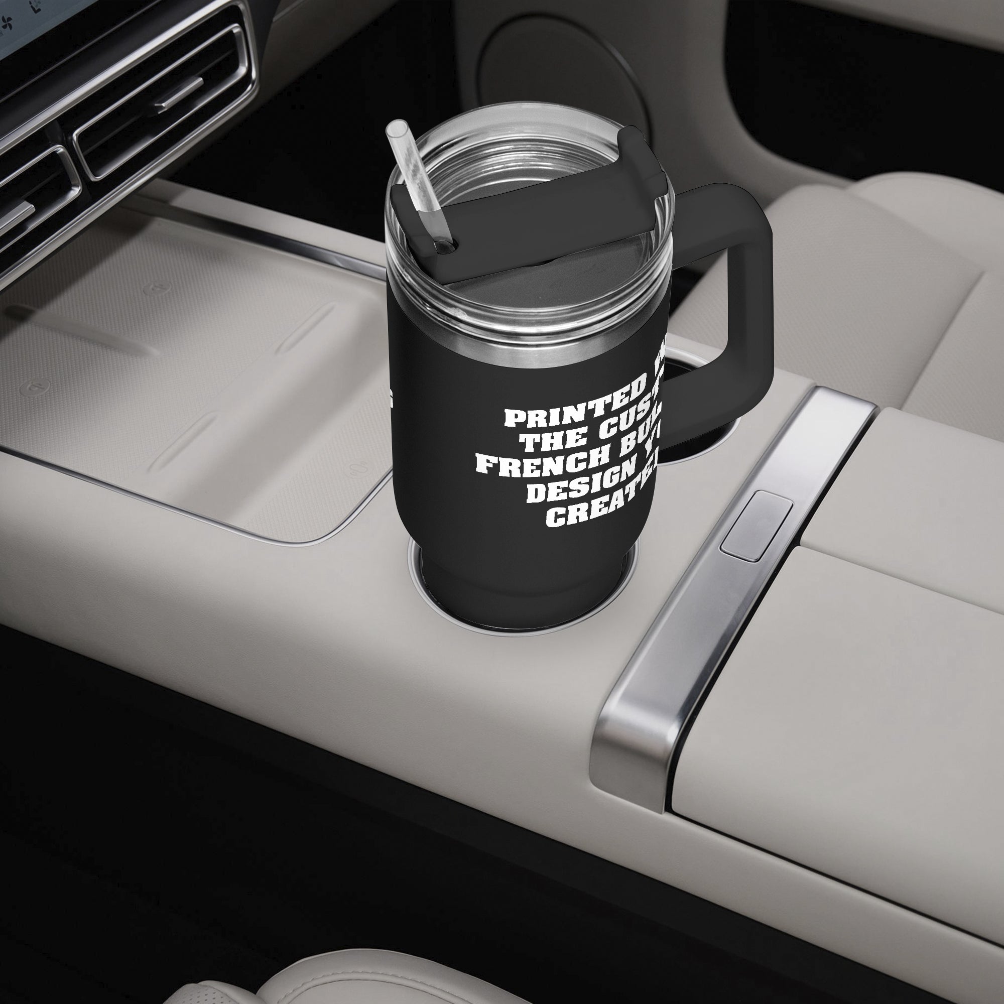 Personalized - Safe Car Tumbler Cup For French Bulldogs