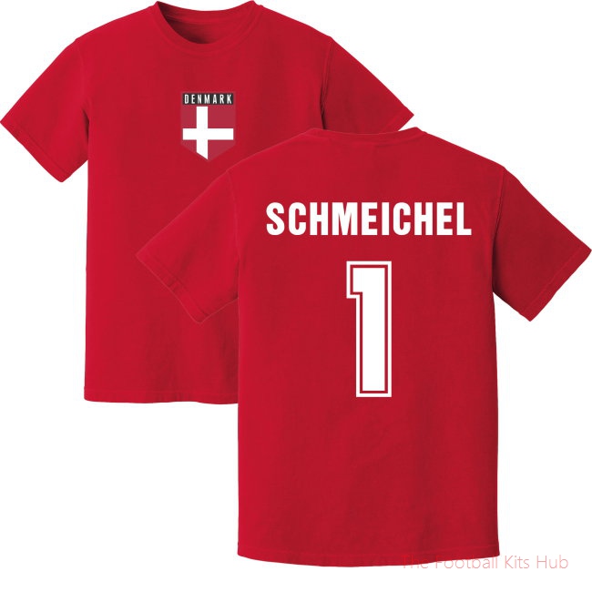 Men Schmeichel Denmark Training Jersey (Red) UEFA Euro