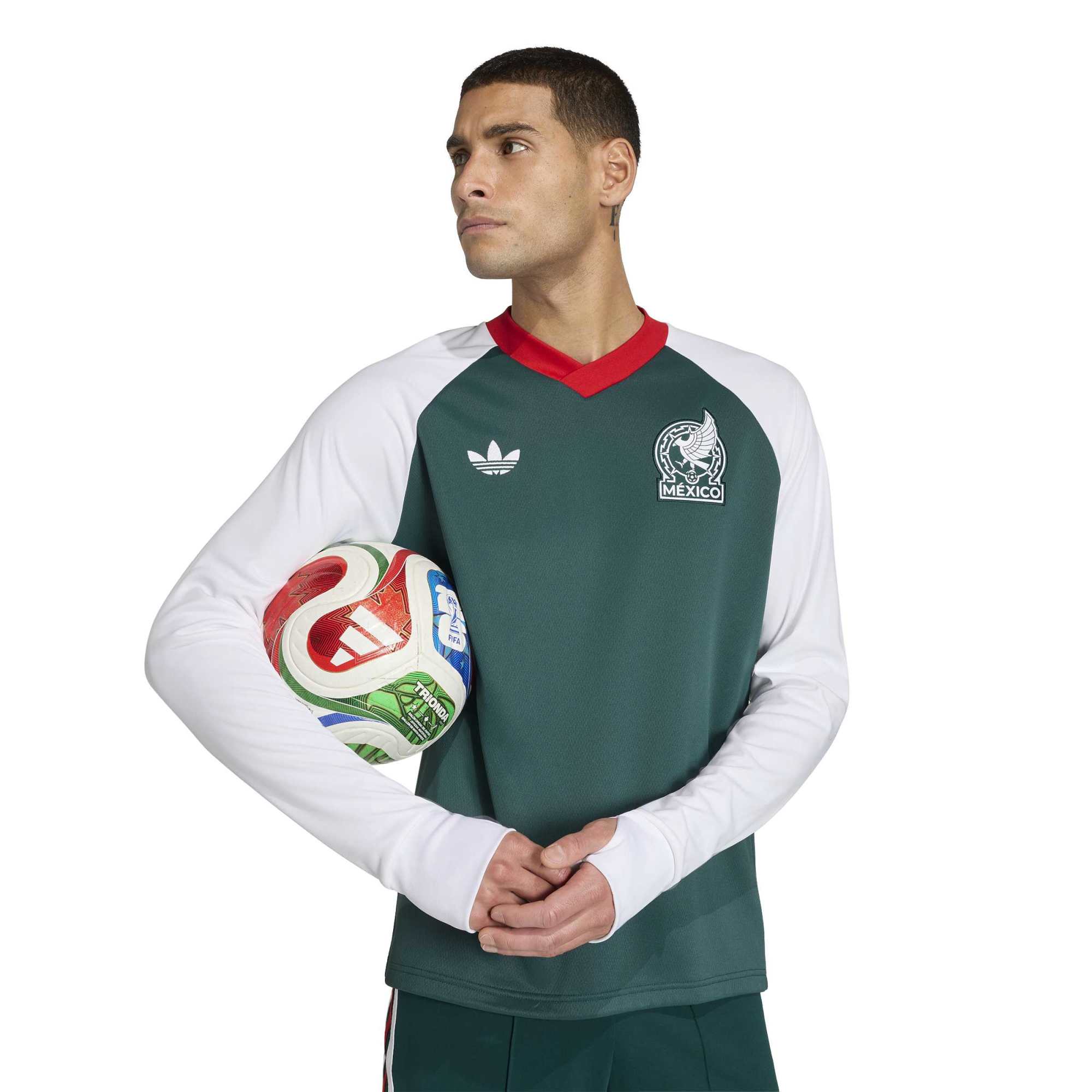 [JED] Mexico National Team 2026 Long Sleeve Pre-Match Jersey Top - Green