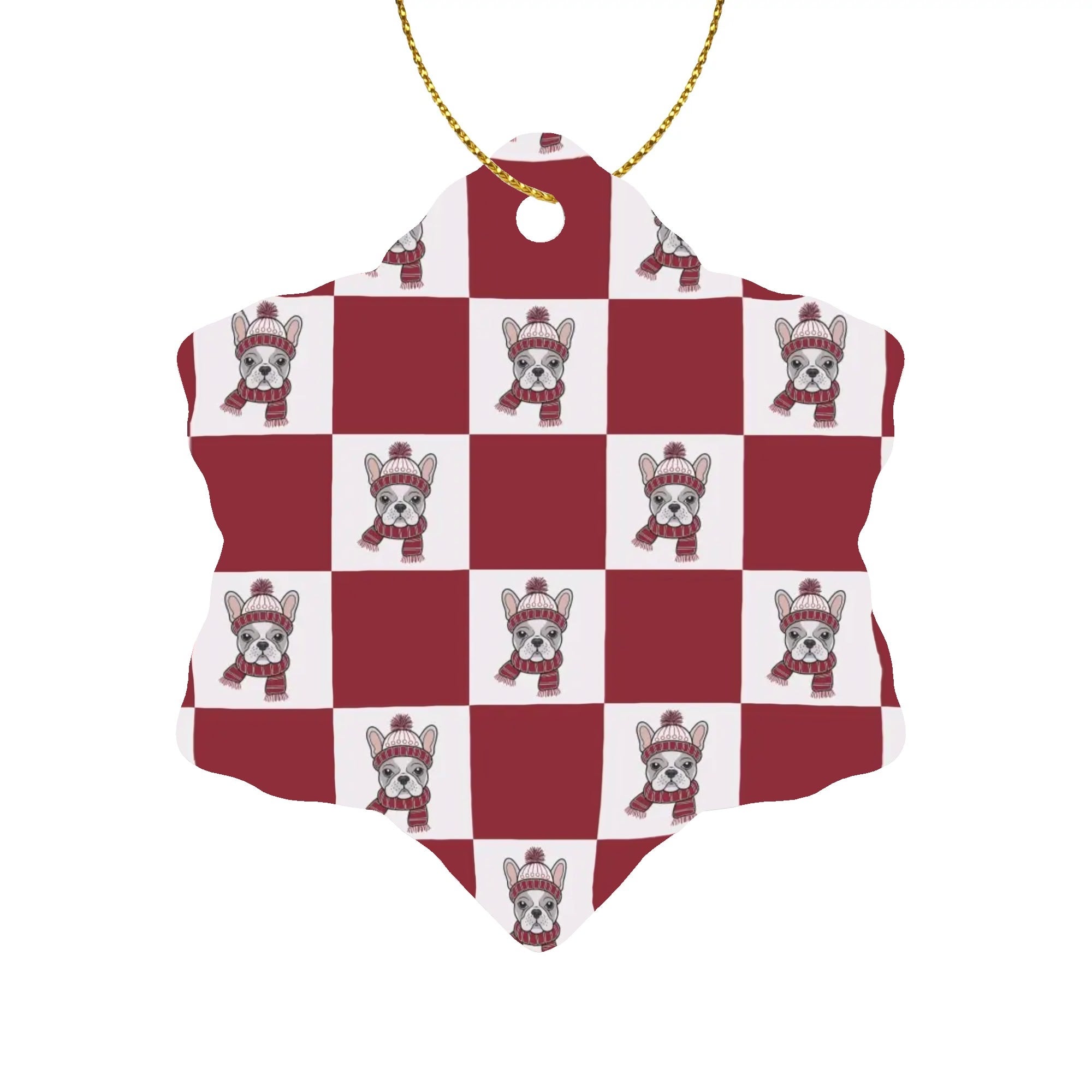 French Bulldog Lover Luna Christmas Ornaments Stylish Wall Art