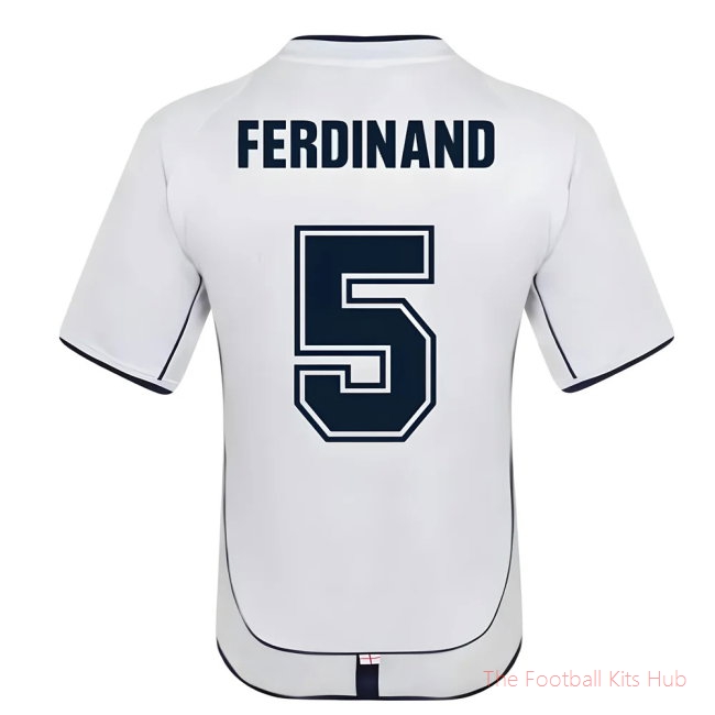 England 2002 Retro Football Shirt (FERDINAND 5)