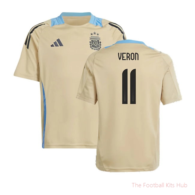 2024-2025 Argentina Training Jersey (Hazy Beige) - Kids (VERON 11)