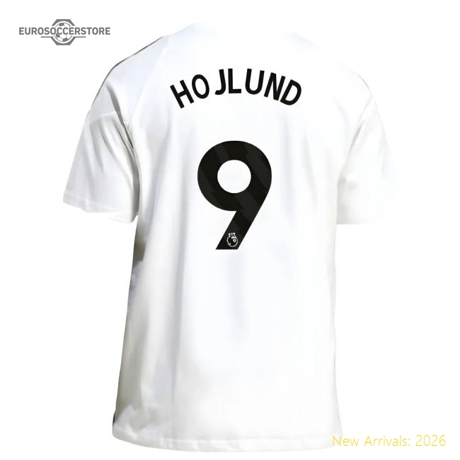 Luxury 2025-2026 Man Utd Training Tee (white) (hojlund 9)